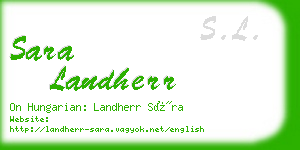 sara landherr business card